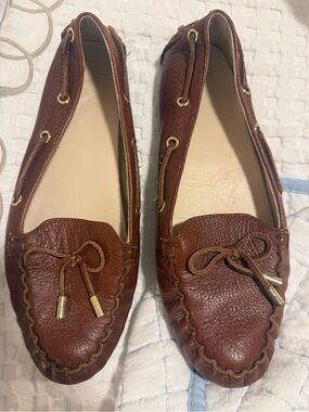 Cole Haan Brown Leather Moccasin Loafers - Women's Casual Driving Shoes size 9